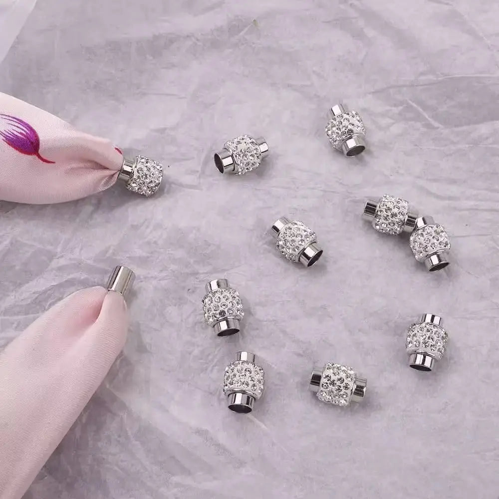 3pcs/lot High Quality 7mm Clay Crystal Magnetic Clasps Connector For Fashion Bracelet Jewelry Finding 13*17mm W395