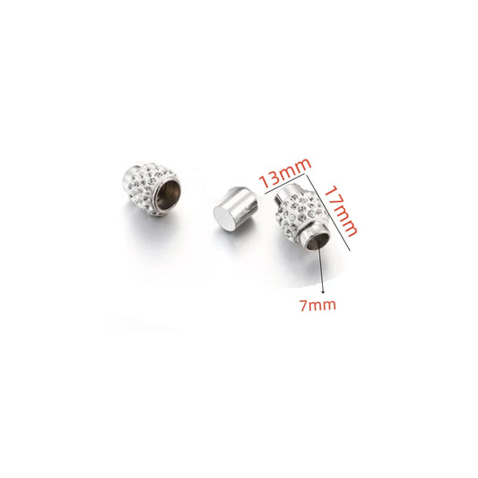 3pcs/lot High Quality 7mm Clay Crystal Magnetic Clasps Connector For Fashion Bracelet Jewelry Finding 13*17mm W395
